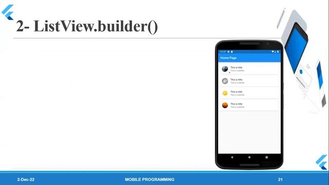 Lecture 06: Flutter Layout Widgets - Part2 смотреть онлайн