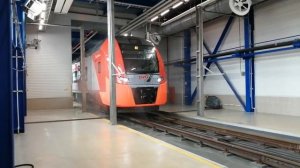 Открытие мойки поездов "Ласточка" на МЦК