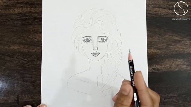 Girl Sketch Drawing | Easy Step-by-Step Tutorial for Beginners | Creativity Secrets смотреть онлайн