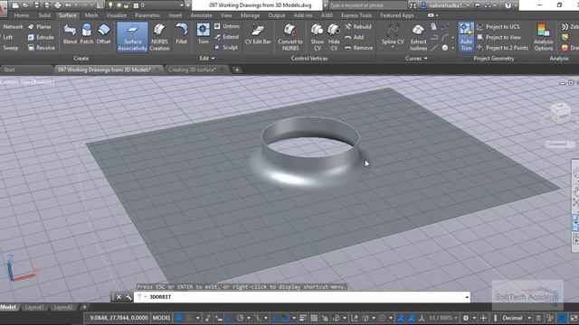 AutoCAD 3D: Working Drawings from 3D Models смотреть онлайн