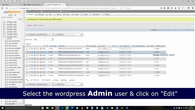 Reset Wordpress Admin Password using PhpMyAdmin | Forgot Admin pass смотреть онлайн