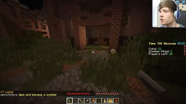 ZOMBIE INVASION | Minecraft: Blocking Dead Minigame! смотреть онлайн