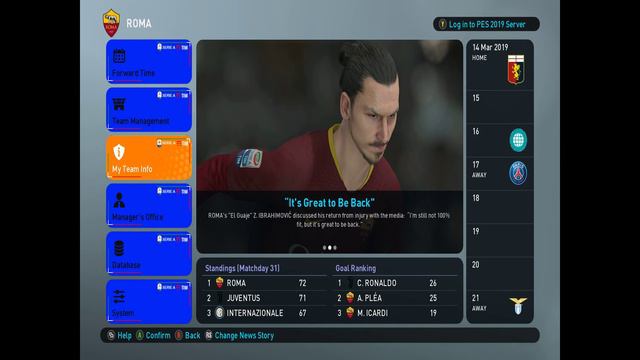PES 2019 Master League - AS Roma #11 смотреть онлайн