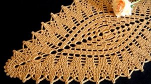 Вязаная овальная салфетка, вязание салфетки крючком, простая салфетка крючком, вяжем салфетку