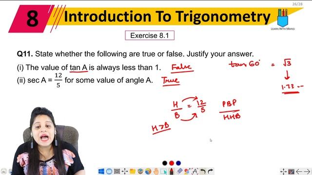 Class 10 Maths | Chapter 8 | Exercise 8.1 Q11 | Trigonometry | NCERT смотреть онлайн