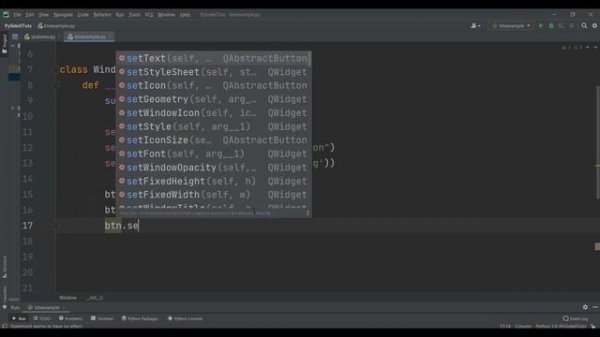Python GUI Creating QPushButton in PySide6