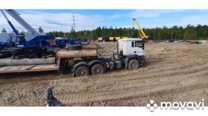 Автокран Галичанин 50 тонн в работе