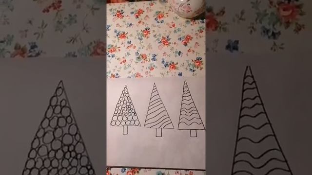 Рисование : "В лесу родилась ёлочка". смотреть онлайн