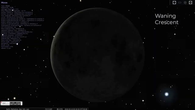 Stellarium.org simulation of Complete Moon Phase смотреть онлайн