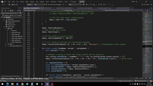 ???️?adding images to the Inventory and Crafting Menu | ImGUI | chatGPT | C++ | OpenGL смотреть онлайн