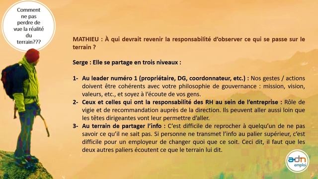 Comment ne pas perdre de vue la réalité du terrain??? смотреть онлайн