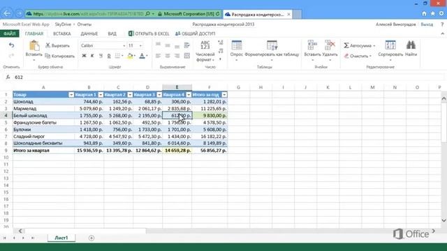 2.2 Три способа сложения чисел в Excel Online смотреть онлайн