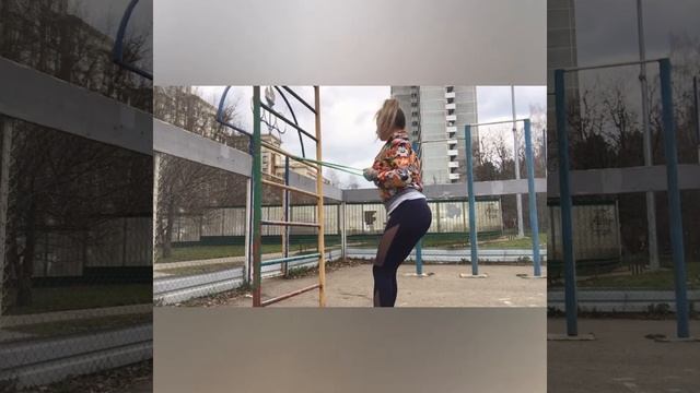 Тренировка с лентой на улице. смотреть онлайн