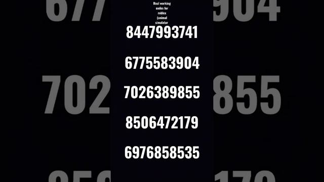 Real codes for Roblox (animal simulator) смотреть онлайн