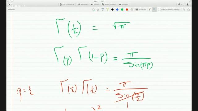 Evaluating the gamma function of negative numbers -3/2 and -1/2 P 11-5-1 смотреть онлайн