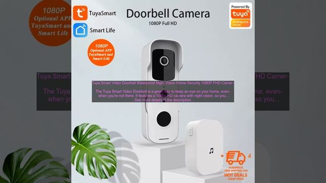 1005002624570475 Tuya Smart Video Doorbell Waterproof Night Vision Home Security 1080P смотреть онлайн