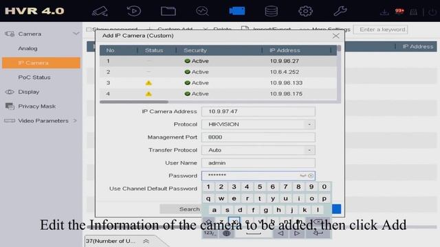 How to Manually Add IP Camera to DVR смотреть онлайн