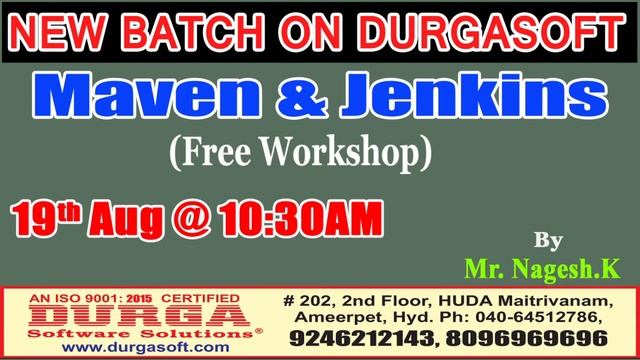Freee Workshop On Maven & Jenkins by Mr. Nagesh.K On 19th Aug @10:30AM At Maitrivanam(HYD) смотреть онлайн