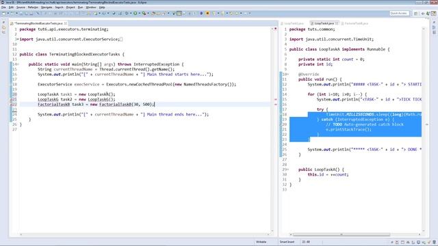 Terminating Blocked Executor Tasks : Efficient Java Multithreading with Executors смотреть онлайн