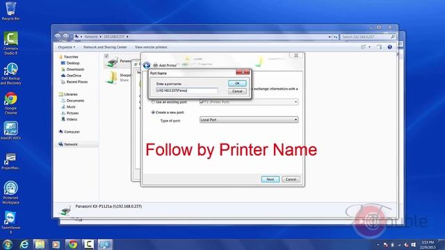 How to connect shared printer via "connect" and "local port" method смотреть онлайн