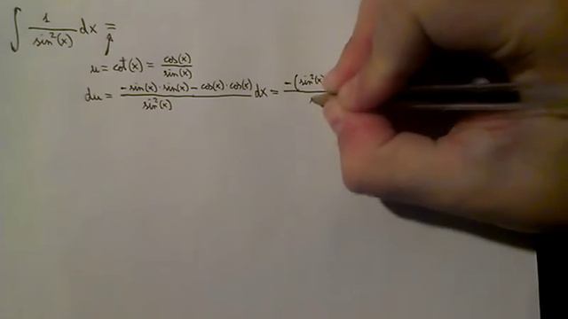 Integral of 1/sin^2(x) (substitution) смотреть онлайн