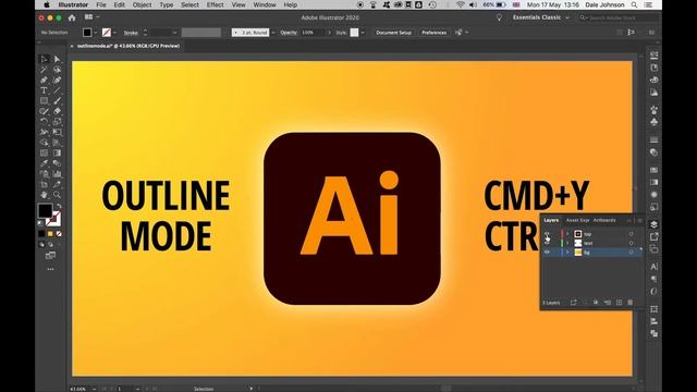 How To Get Out Of Outline Mode In Illustrator CC Super Easy смотреть онлайн