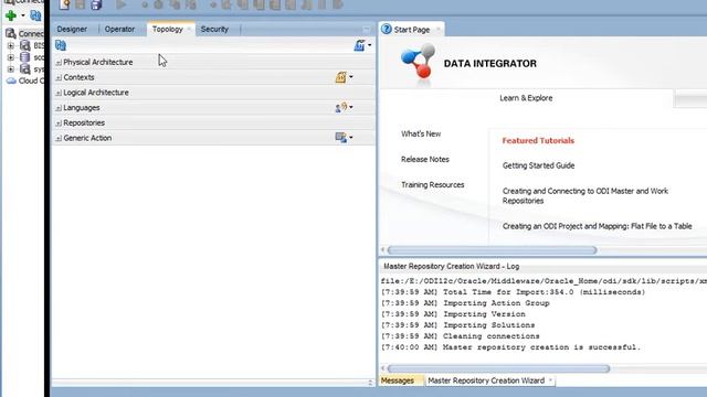 ORACLE DATA INTEGRATOR ODI master and work repository смотреть онлайн
