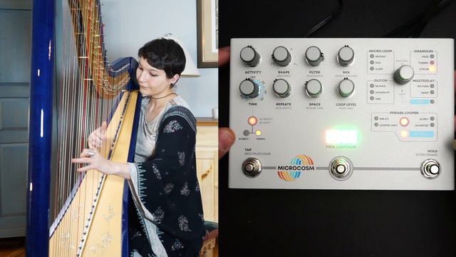 Hologram Electronics Microcosm Effects Pedal Demo on Harp смотреть онлайн