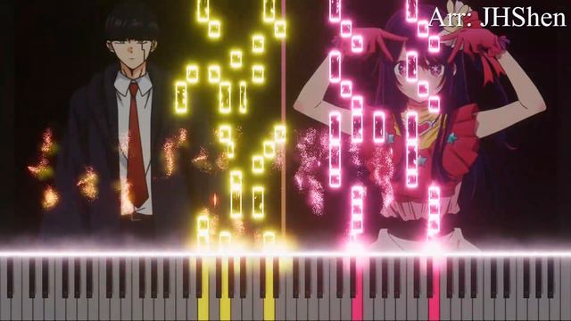 【IDOL X Bling Bang Bang Born】- Mashup Of Mashle 2 X Oshi No Ko OP ( Piano Tutorial + Sheet )