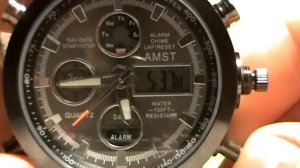 часы AMST 3003 с aliexpress.НАСТРОЙКА
