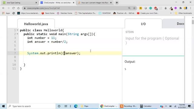 5 TypeCasting in java смотреть онлайн