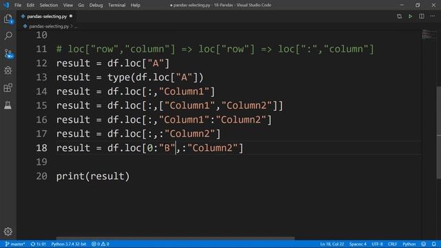 Python - Pandas DataFrame İle Satır Sütun Seçimleri смотреть онлайн