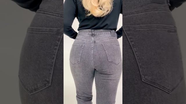 Джинсы женские (ТИ023)с высокой посадкой больших размеров .  Артикул на Wildberries : 122062758