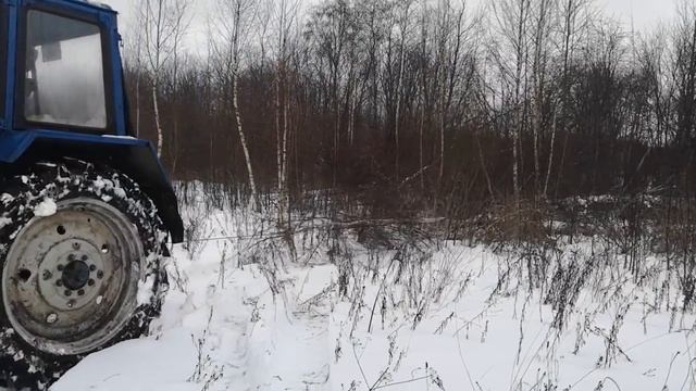 Проверяем проходимость МТЗ 82, неудачная поездка за дровами смотреть онлайн