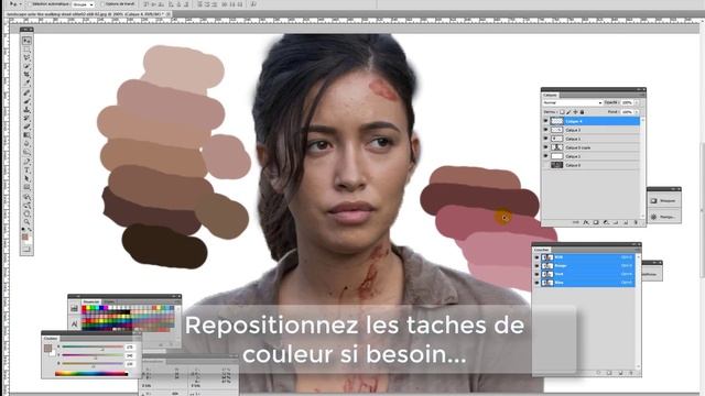 Aide à la création d'une palette de peinture avec Photoshop смотреть онлайн