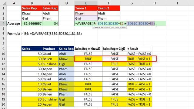 OR Logical Test Average Excel Formula. DAVERAGE or Array Formula? Excel Magic Trick 1645 смотреть онлайн