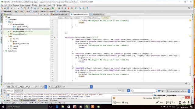 Android SQLite Database with example Project : part 24 смотреть онлайн