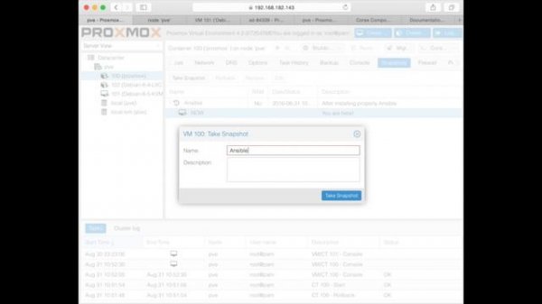 Proxmox 4.2 - Vagrant installation on LXC and snapshot mechanism