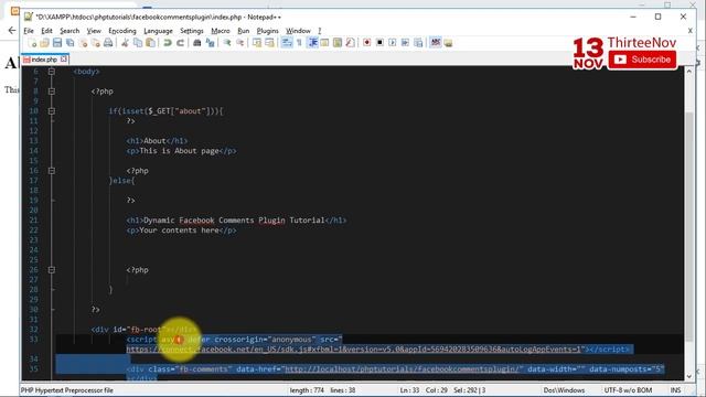 How to use Facebook Comments plugin dynamically in your PHP websites смотреть онлайн