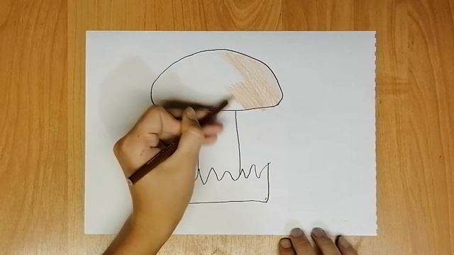 We draw a mushroom | Рисуем гриб смотреть онлайн