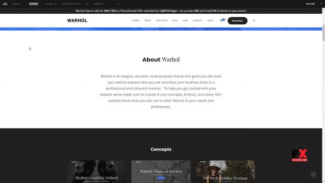 Warhol - Responsive Multipurpose WordPress Theme for Creatives смотреть онлайн