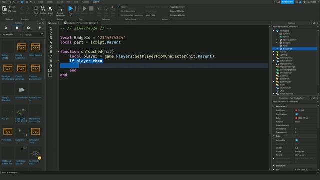 How to make a Badge on Part Touch 2023 - [Roblox Studio] смотреть онлайн