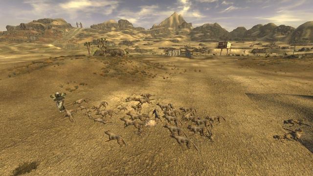 Coyotes vs BoS paladin Fallout New Vegas npc battle смотреть онлайн