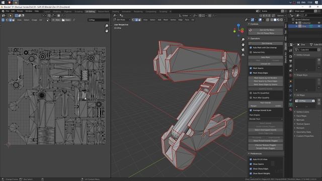 Zen UV for Blender. Развёртка в стиле Дзен. смотреть онлайн