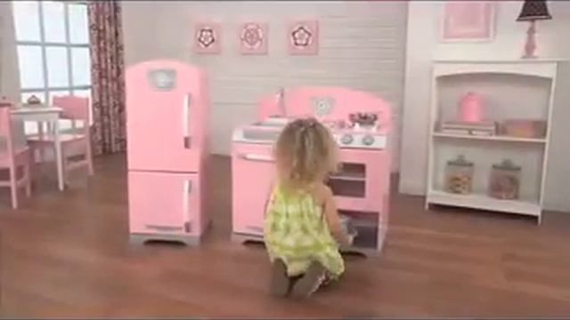 Детская кухня «Винтаж» (Kidkraft) розовая 018-9693 смотреть онлайн