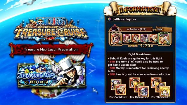 TREASURE MAP #22 TIPS & TEAMS! Lucci Preparation! (ONE PIECE Treasure Cruise) смотреть онлайн