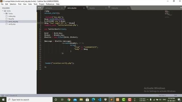 How to send OTP , SMS in your mobile number using Twilio API смотреть онлайн