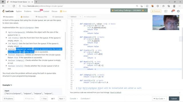 622 Design Circular Queue смотреть онлайн
