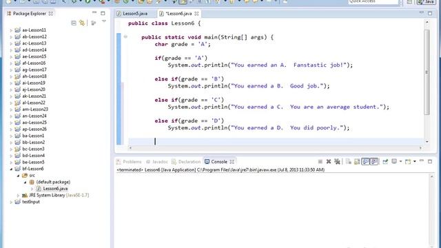 Mastering Java Programming 2 (Section 6 -The IF ELSE IF ladder) смотреть онлайн