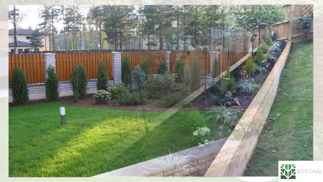 Как красиво оформить клумбу вдоль забора или строения | original ideas for the garden смотреть онлайн